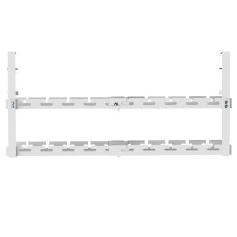 Organizer podbiurkowy na kable Maclean, max. obciążenie 5kg, max. 728mm, 2 poziomy, biały, MC-102 W