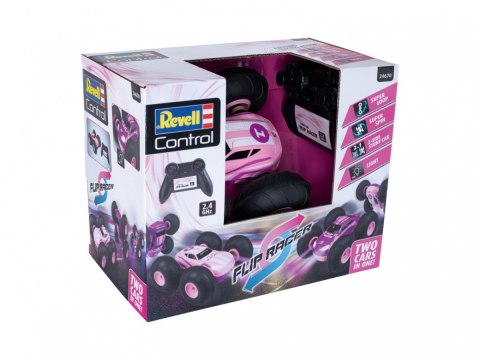 Pojazd zdalnie sterowany rc stunt car flip racer - różowy Pojazd zdalnie sterowany rc stunt car flip racer - różowy