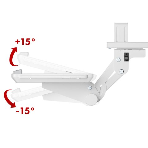 Uchwyt na klawiaturę podbiurkowy Maclean, regulowany, max. 5kg, biały, MC-156 W Uchwyt na klawiaturę podbiurkowy Maclean, regulowany, max. 5kg, biały, MC-156 W