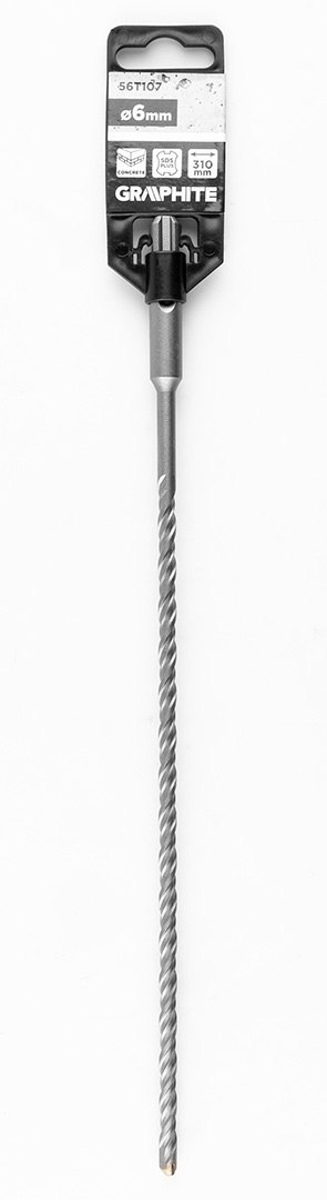 Wiertło do betonu SDS Plus z podwójną spiralą 6 x 310 mm Wiertło do betonu SDS Plus z podwójną spiralą 6 x 310 mm