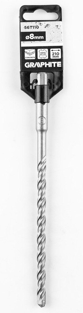 Wiertło do betonu SDS Plus z podwójną spiralą 8 x 210 mm Wiertło do betonu SDS Plus z podwójną spiralą 8 x 210 mm