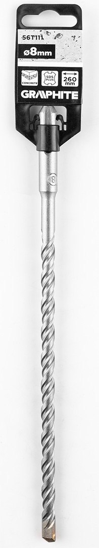 Wiertło do betonu SDS Plus z podwójną spiralą 8 x 260 mm Wiertło do betonu SDS Plus z podwójną spiralą 8 x 260 mm