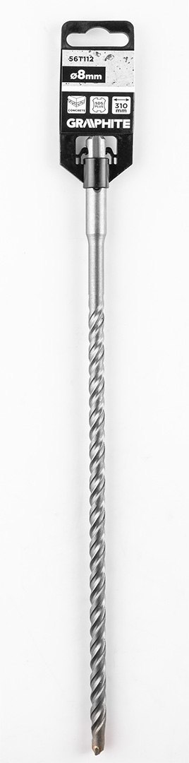 Wiertło do betonu SDS Plus z podwójną spiralą 8 x 310 mm Wiertło do betonu SDS Plus z podwójną spiralą 8 x 310 mm