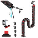 Organizer kabli / maskownica do biurka Nano RS, 1345mm, czano czerwony, RS125