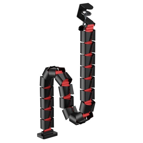 Organizer kabli / maskownica do biurka Nano RS, 1345mm, czano czerwony, RS125 Organizer kabli / maskownica do biurka Nano RS, 1345mm, czano czerwony, RS125
