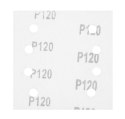 Papiery ścierne na rzep, kwadrat 113 x 113 mm, P120, 5 szt., z 8 otworami do 04-623