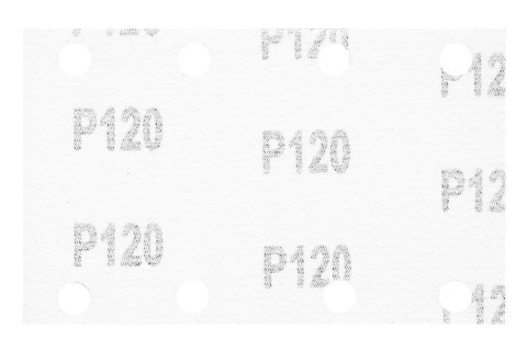 Papiery ścierne na rzep, prostokąt 80 x 130 mm, P120, 5 szt., z 8 otworami do 04-623 Papiery ścierne na rzep, prostokąt 80 x 130 mm, P120, 5 szt., z 8 otworami do 04-623