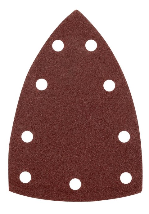 Papiery ścierne na rzep, żelazko 100 x 147 mm, P120, 5 szt., z 9 otworami do 04-623 Papiery ścierne na rzep, żelazko 100 x 147 mm, P120, 5 szt., z 9 otworami do 04-623