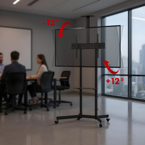 Stand / wózek do TV Maclean, półka na kamerę, na kółkach, 37-70", max. obciążenie 45kg/5kg półka, max. VESA 600x400, MC-113 B Stand / wózek do TV Maclean, półka na kamerę, na kółkach, 37-70", max. obciążenie 45kg/5kg półka, max. VESA 600x400, MC-113 B