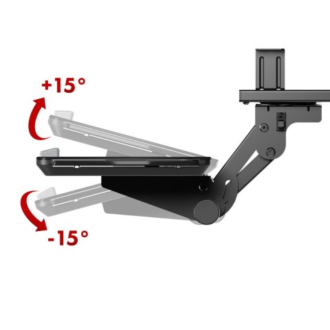 Uchwyt na klawiaturę podbiurkowy Maclean, regulowany, max. 5kg, czarny, MC-156 B Uchwyt na klawiaturę podbiurkowy Maclean, regulowany, max. 5kg, czarny, MC-156 B