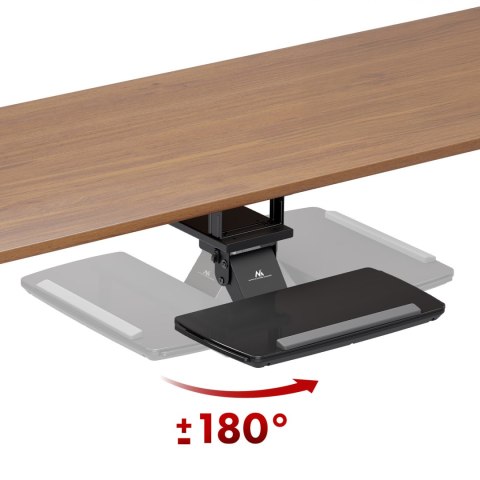 Uchwyt na klawiaturę podbiurkowy Maclean, regulowany, max. 5kg, czarny, MC-156 B Uchwyt na klawiaturę podbiurkowy Maclean, regulowany, max. 5kg, czarny, MC-156 B