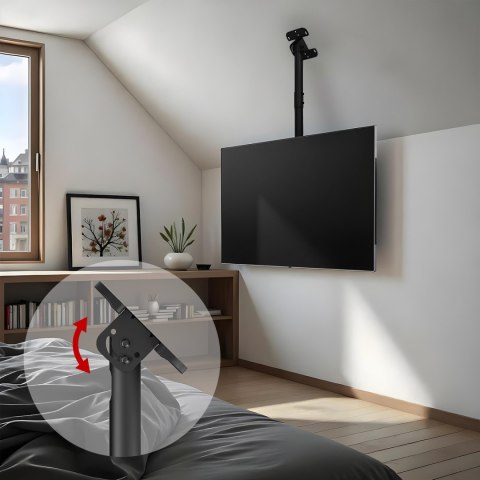 Uchwyt sufitowy dla TV Maclean, max. obciążenie 60kg, 43-86", max VESA 600x400, MC-112 B Uchwyt sufitowy dla TV Maclean, max. obciążenie 60kg, 43-86", max VESA 600x400, MC-112 B