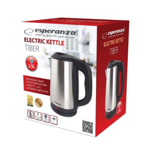 EKK036X Esperanza czajnik elektryczny tiber 2.5 l inox EKK036X Esperanza czajnik elektryczny tiber 2.5 l inox
