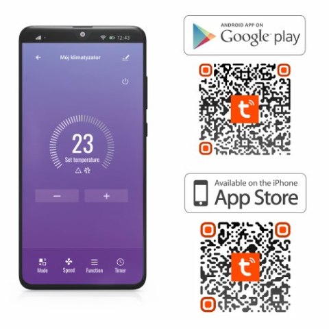 WARMTEC Klimatyzator przenośny KP20W z Wi-Fi