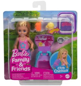 Lalka barbie chelsea plecak z kotkiem
