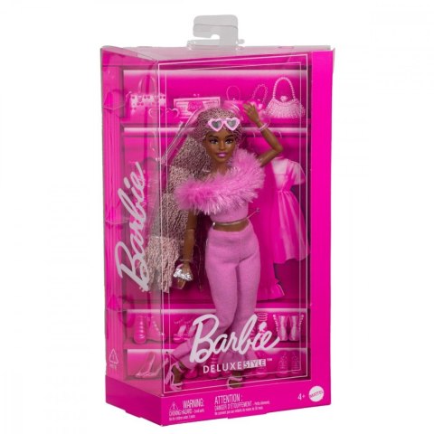 Lalka barbie deluxe style 4 różowy komplet z futerkiem Lalka barbie deluxe style 4 różowy komplet z futerkiem