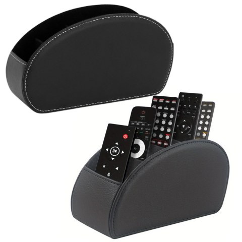 Pojemnik Organizer Na Piloty 5 Przegród Ekoskóra Czarny Pojemnik Organizer Na Piloty 5 Przegród Ekoskóra Czarny