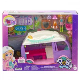 Zestaw figurek polly pocket glampingowy van kamper + laleczka