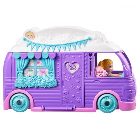 Zestaw figurek polly pocket glampingowy van kamper + laleczka Zestaw figurek polly pocket glampingowy van kamper + laleczka