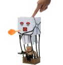 Zestaw z figurką minecraft atakujący ghast z pociskiem