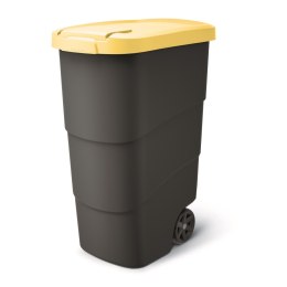Kosz ogrodowy WHEELER 90 L - żółty