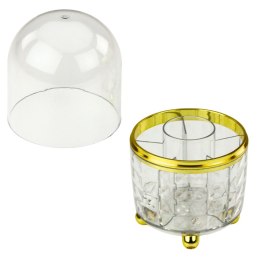 Organizer Na Pędzle i Kosmetyki Obrotowy 360° Z Osłoną Przeźroczysty