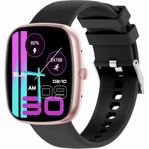 Smartwatch Damski GRAVITY GT18-1 Różowy Pasek Silikonowy + Czarny Pasek Smartwatch Damski GRAVITY GT18-1 Różowy Pasek Silikonowy + Czarny Pasek