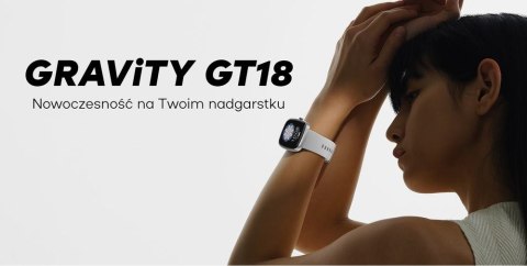 Smartwatch Damski GRAVITY GT18-1 Różowy Pasek Silikonowy + Czarny Pasek Smartwatch Damski GRAVITY GT18-1 Różowy Pasek Silikonowy + Czarny Pasek