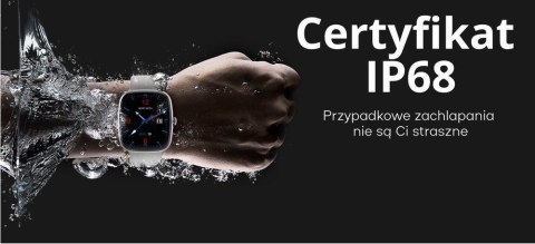 Smartwatch Damski GRAVITY GT18-1 Różowy Pasek Silikonowy + Czarny Pasek Smartwatch Damski GRAVITY GT18-1 Różowy Pasek Silikonowy + Czarny Pasek