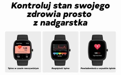 Smartwatch Damski GRAVITY GT18-1 Różowy Pasek Silikonowy + Czarny Pasek Smartwatch Damski GRAVITY GT18-1 Różowy Pasek Silikonowy + Czarny Pasek