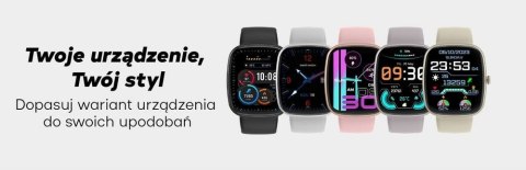 Smartwatch Damski GRAVITY GT18-1 Różowy Pasek Silikonowy + Czarny Pasek Smartwatch Damski GRAVITY GT18-1 Różowy Pasek Silikonowy + Czarny Pasek