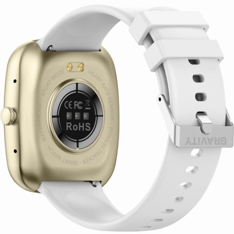 Smartwatch Damski GRAVITY GT18-8 Beżowy Pasek Silikonowy + Biały Pasek Smartwatch Damski GRAVITY GT18-8 Beżowy Pasek Silikonowy + Biały Pasek