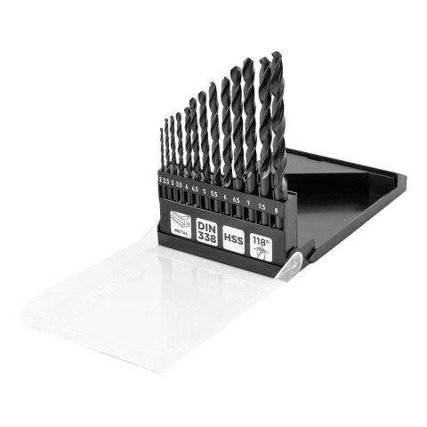Wiertła do metalu HSS, 2 - 8 mm, zestaw 13 szt. Wiertła do metalu HSS, 2 - 8 mm, zestaw 13 szt.