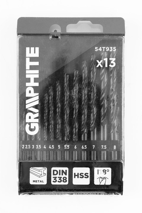 Wiertła do metalu HSS, 2 - 8 mm, zestaw 13 szt. Wiertła do metalu HSS, 2 - 8 mm, zestaw 13 szt.