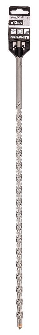 Wiertło do betonu SDS Plus z podwójną spiralą 12 x 450 mm Wiertło do betonu SDS Plus z podwójną spiralą 12 x 450 mm