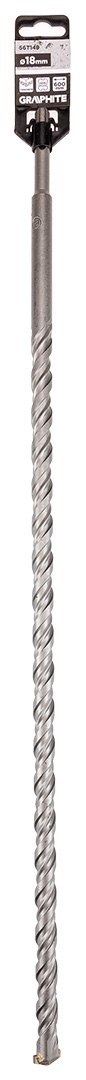Wiertło do betonu SDS Plus z podwójną spiralą 18 x 600 mm Wiertło do betonu SDS Plus z podwójną spiralą 18 x 600 mm