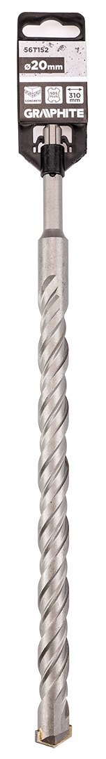 Wiertło do betonu SDS Plus z podwójną spiralą 20 x 310 mm Wiertło do betonu SDS Plus z podwójną spiralą 20 x 310 mm