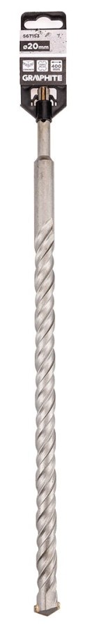 Wiertło do betonu SDS Plus z podwójną spiralą 20 x 400 mm