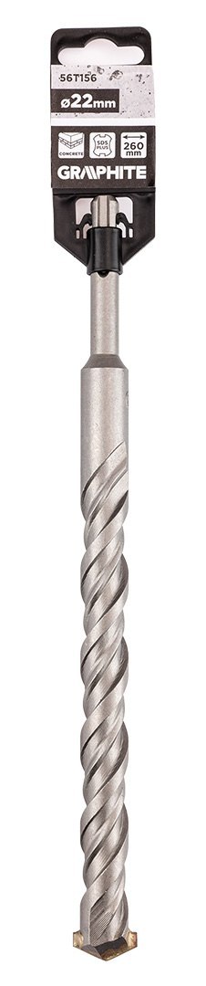 Wiertło do betonu SDS Plus z podwójną spiralą 22 x 260 mm Wiertło do betonu SDS Plus z podwójną spiralą 22 x 260 mm