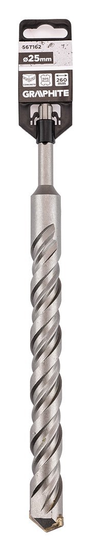 Wiertło do betonu SDS Plus z podwójną spiralą 25 x 260 mm Wiertło do betonu SDS Plus z podwójną spiralą 25 x 260 mm