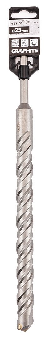 Wiertło do betonu SDS Plus z podwójną spiralą 25 x 310 mm Wiertło do betonu SDS Plus z podwójną spiralą 25 x 310 mm