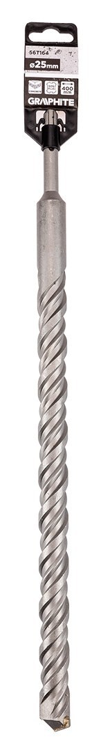 Wiertło do betonu SDS Plus z podwójną spiralą 25 x 400 mm Wiertło do betonu SDS Plus z podwójną spiralą 25 x 400 mm