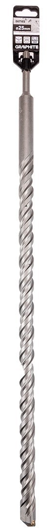 Wiertło do betonu SDS Plus z podwójną spiralą 25 x 600 mm Wiertło do betonu SDS Plus z podwójną spiralą 25 x 600 mm