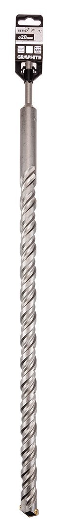 Wiertło do betonu SDS Plus z podwójną spiralą 28 x 600 mm Wiertło do betonu SDS Plus z podwójną spiralą 28 x 600 mm