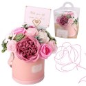 Flower box, bukiet zapachowych kwiatów mydlanych w pudełku BUK10R