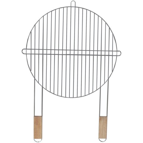 Ruszt grillowy okrągły, Master Grill, śr. 51 cm, materiał: stal chromowana, drewniane uchwyty Ruszt grillowy okrągły, Master Grill, śr. 51 cm, materiał: stal chromowana, drewniane uchwyty