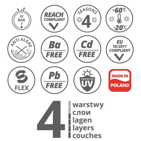 Wąż ogrodowy Vartco Light Blue "1", 50 m Wąż ogrodowy Vartco Light Blue "1", 50 m