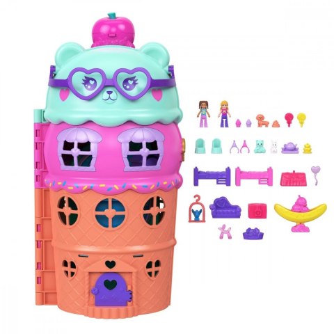 Zestaw figurek polly pocket lodowy domek z basenem Zestaw figurek polly pocket lodowy domek z basenem