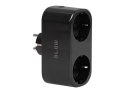 72-078# Inteligentne gniazdko podwójne sterowane wifi tuya czarne