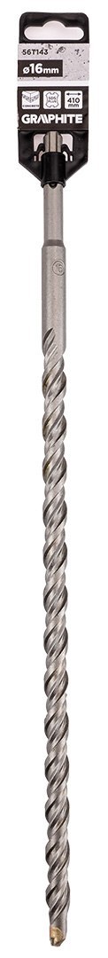 Wiertło do betonu SDS Plus z podwójną spiralą 16 x 410 mm Wiertło do betonu SDS Plus z podwójną spiralą 16 x 410 mm